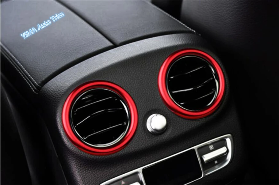 Lapetus Air AC выход Вентиляционное кольцо рамка Накладка для Mercedes Benz C Class W205 2015 2018 C180 C200