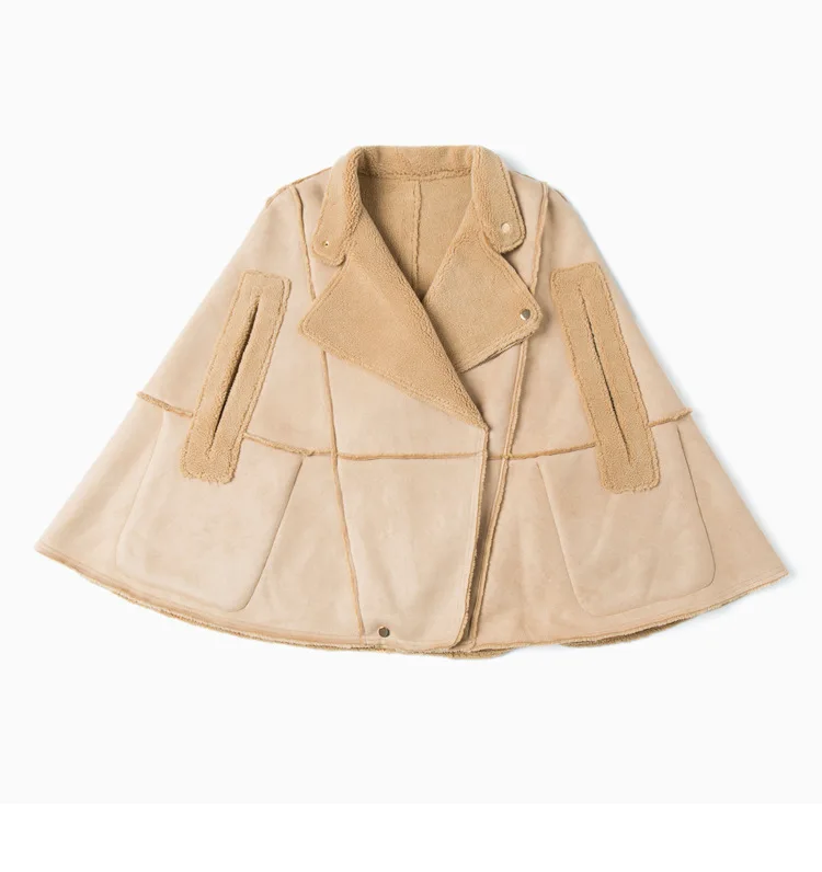 suede leather cape khaki 12