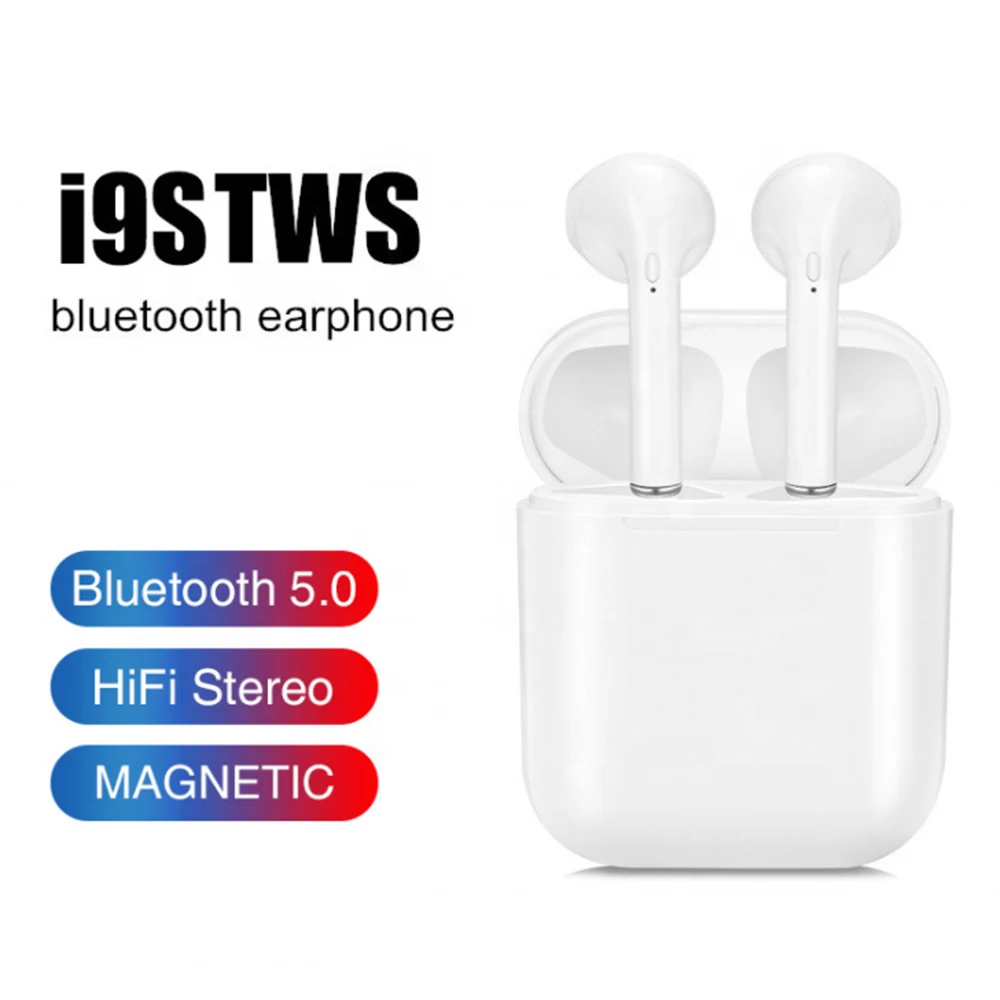 I9S TWS mini с всплывающим окошком Bluetooth Беспроводные наушники зарядным чехлом pk i10 i30