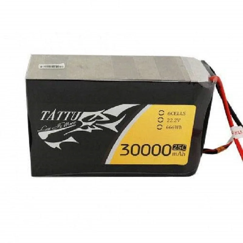 Аккумулятор TATTU 6S 30000mAh 22,2 V 25C 6S1P LiPo с разъемом AS150+ XT150 для беспилотных дронов - Цвет: 30000mAh 22.2V 25C