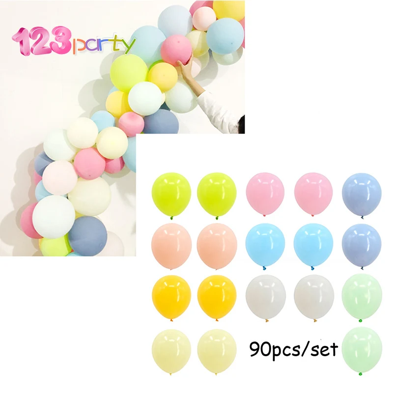 

90pcs Macaron Latex Balloon Set Birthday Party Wedding Decoration Balloon Set Party Decoration Supplies