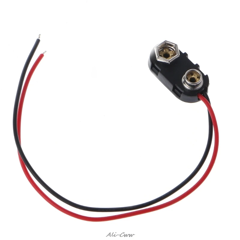 PP3 แบตเตอรี่ 9V I ประเภทกระป๋องสายไฟ 150 มม.สีดำสีแดง 1