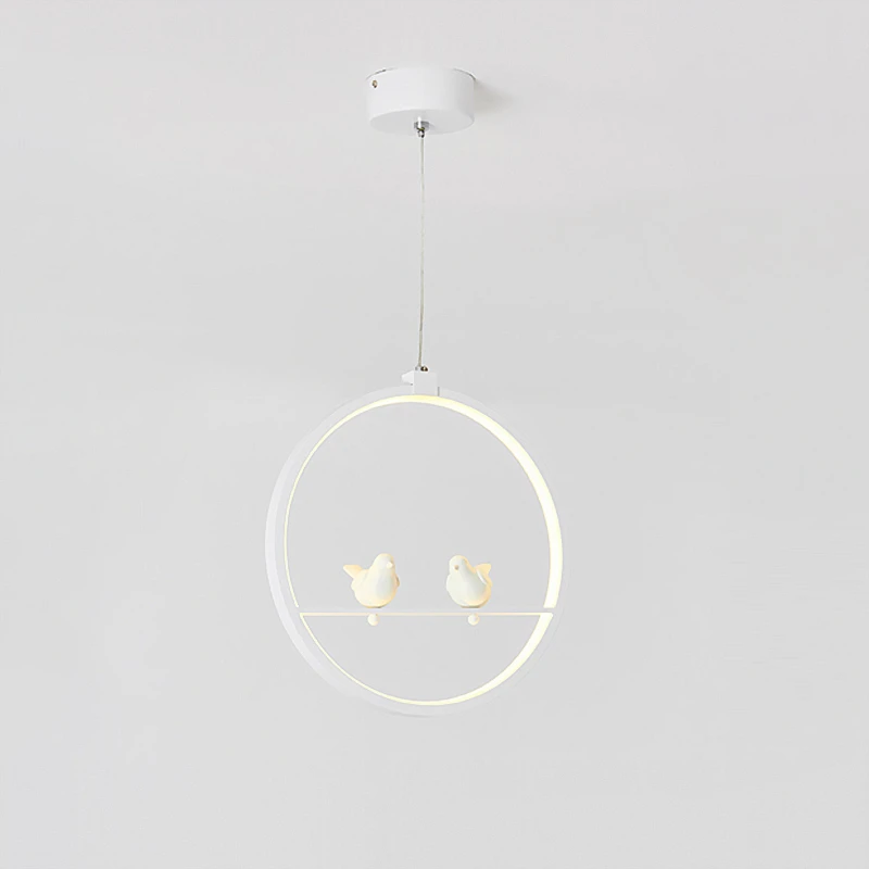 Günstig Weiß Schwarz Anhänger Lichter Indoor Balkon Loft Hause Hängen Beleuchtung Moderne Küche Parlor Kunst Vögel LED Anhänger Lampen