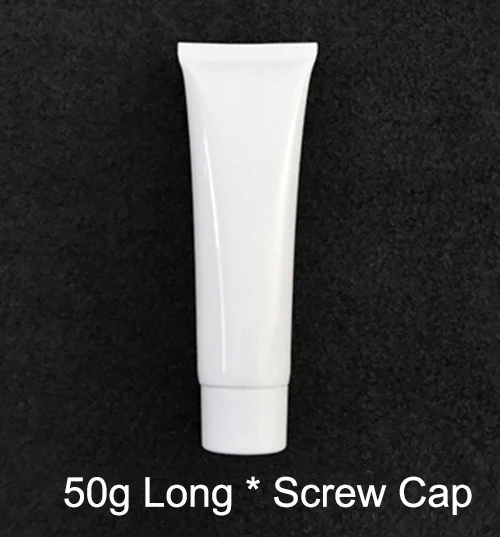 3 мл-200 мл Белый пластиковый Мягкий Тюбик косметическое средство для очищения лица крем для рук шампунь упаковка бутылки 100 шт./лот - Цвет: 50g-3