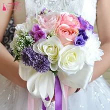 Новые искусственные цветы Пион Свадебные букеты для невесты Новые модные свадебные элегантные ручки Букеты Свадебные D475