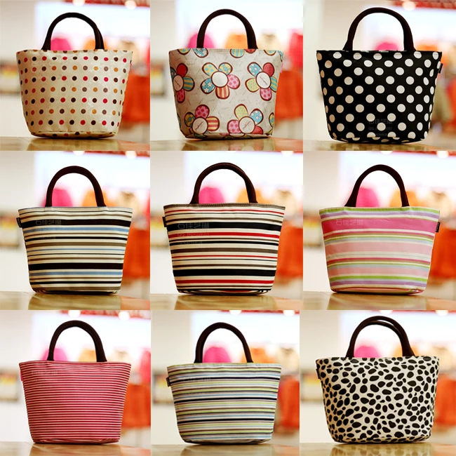Korean Version New Small Canvas Bag Women S Lunch Handbag Portable Korean Version New Small Canvas Bag Women S Lunch Handbag Portable Box Stripe Oxford Fabric Handbags In Top Handle Bags From Luggage