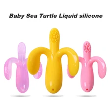 Brosse à dents en Silicone pour tortue et anneau de dentition pour bébé sans danger pour l'environnement(China)