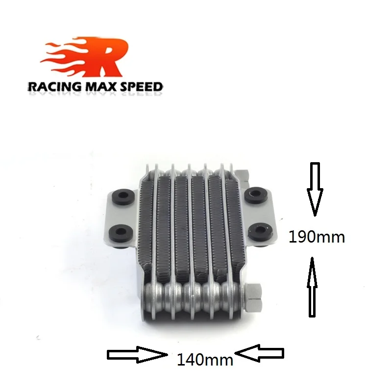 Высокое качество Универсальный мотоциклетный масляный радиатор 190 мм 6 ряд серебряный и черный SO-05