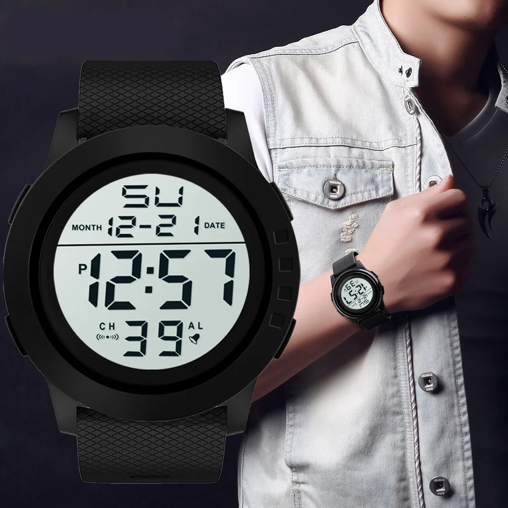Роскошные Для мужчин аналоговые цифровые военные спортивные светодиодный Водонепроницаемый наручные часы высшего качества кварцевые часы для прогулок пешком на открытом воздухе спортивные лучший gift5