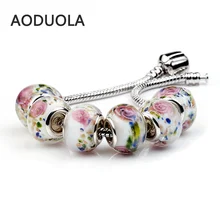 10P стеклянные бусины лэмпворк европейские; из муранского стекла Тролль массивные чешские бусины Шарм Подходит для Пандора Амулеты Браслет DIY Изготовление аксессуаров