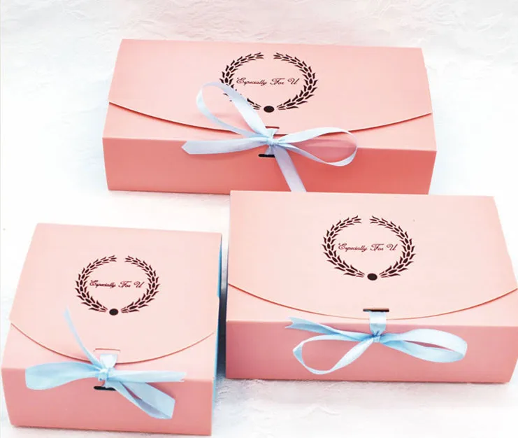 

3 Size Cake Box Cookie Package Bakery Package Wedding Gift Box 100pcs/lot Free shipping