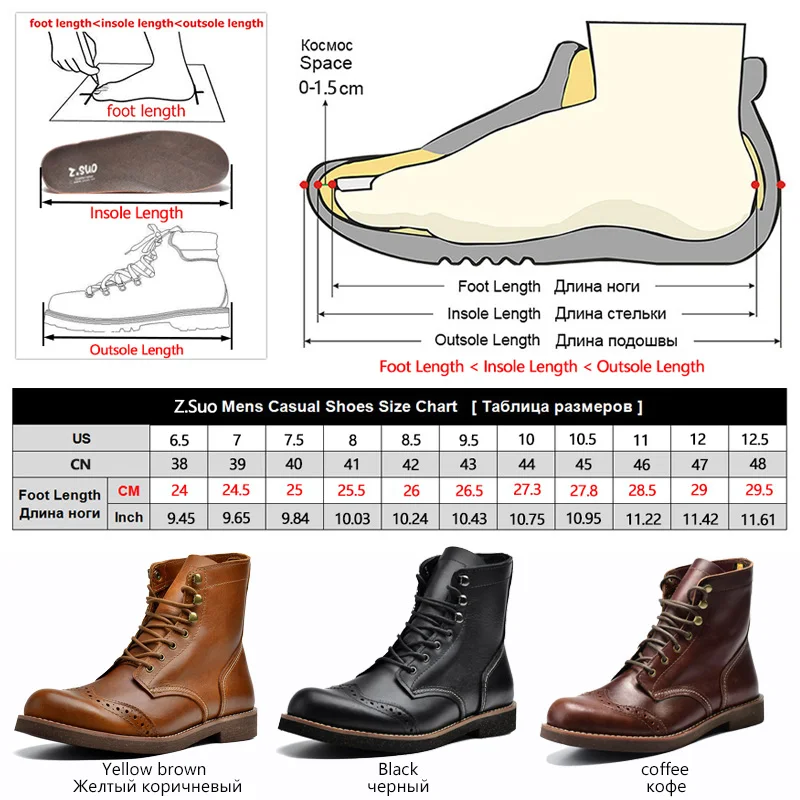 Top Quality Men's Casual Sport Cow Leather Ankle Boots Autumn European American Style Handmade Retro moto Boots Winter Shoes