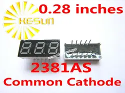 100PCS x 0.28 inches Red Jade Green Blue 3 Digital Tube 2381BS 2381AS 2381AB 2381BB 2381AGG 2381BGG LED Display Module