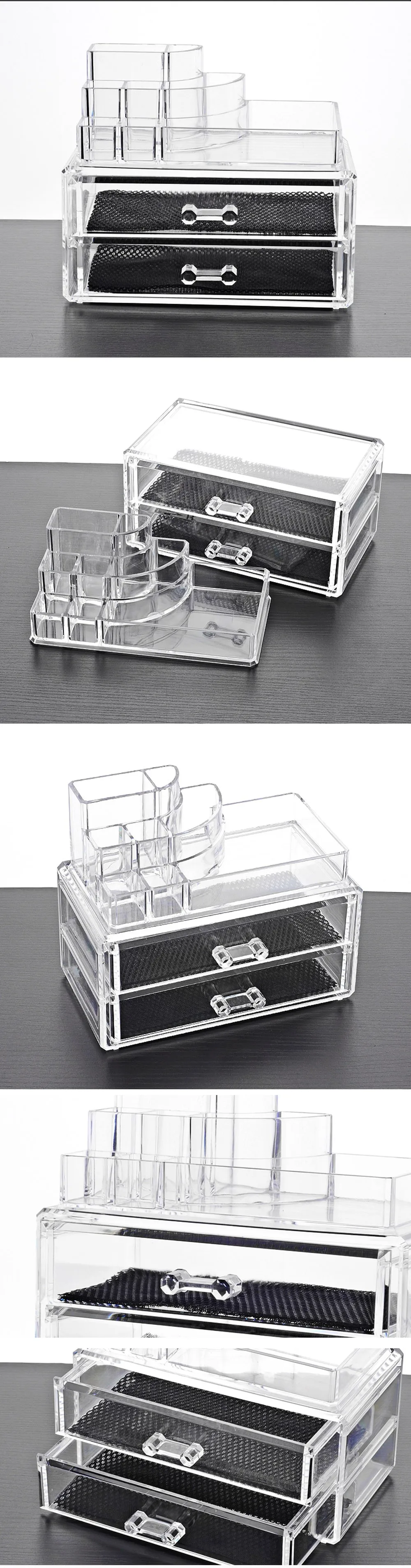 High Quality Clear Acrylic Cosmetic Jewelry Organizer Drawer Makeup Storage Insert Holder Box Free Shipping HG0024 (20)