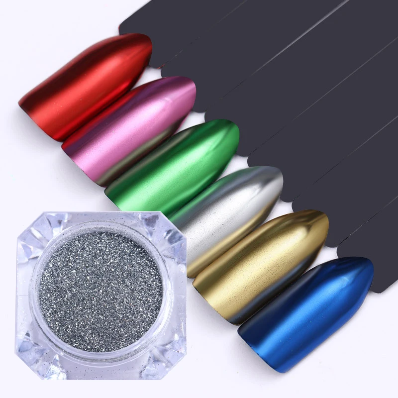 

Metallic Mirror Nail Powder Shiny Nail Glitters Red Gold Silver Manicure Nail Art Glitter Chrome Dust Decoration 0.2g 0.5g