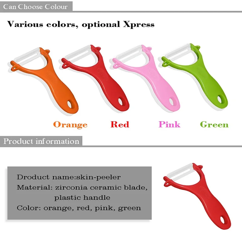 

High Quality Kitchen Vegetable Peeler Candy Color Kitchen Good Helper Gadgets Vegetable Fruit Ceramic Cutlery Colorful Peeler