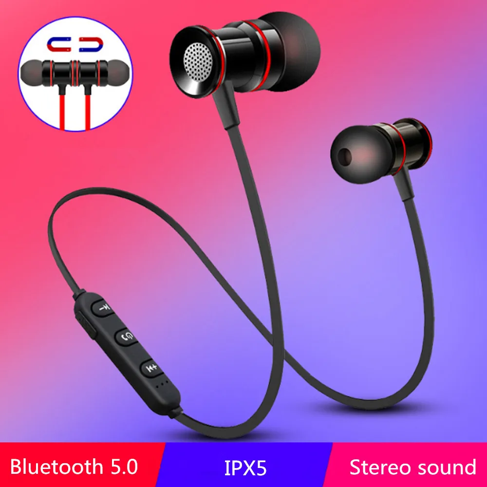 Wireless waterproof sport headphone headset Bluetooth earphone earbuds magnetic handsfree earpiece with microphone for phone (2)