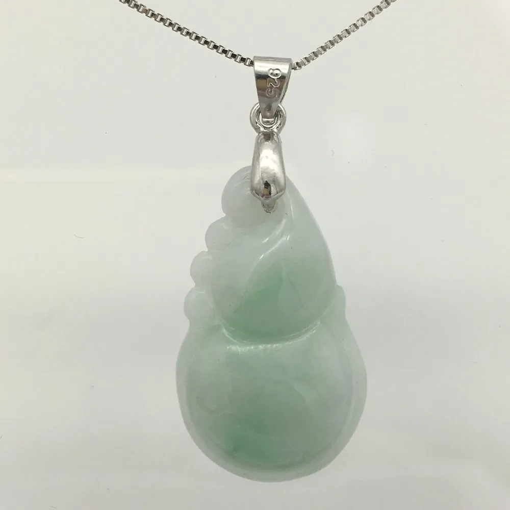 wholesale new natural jades stone gourd shape 100 AA pendant 925