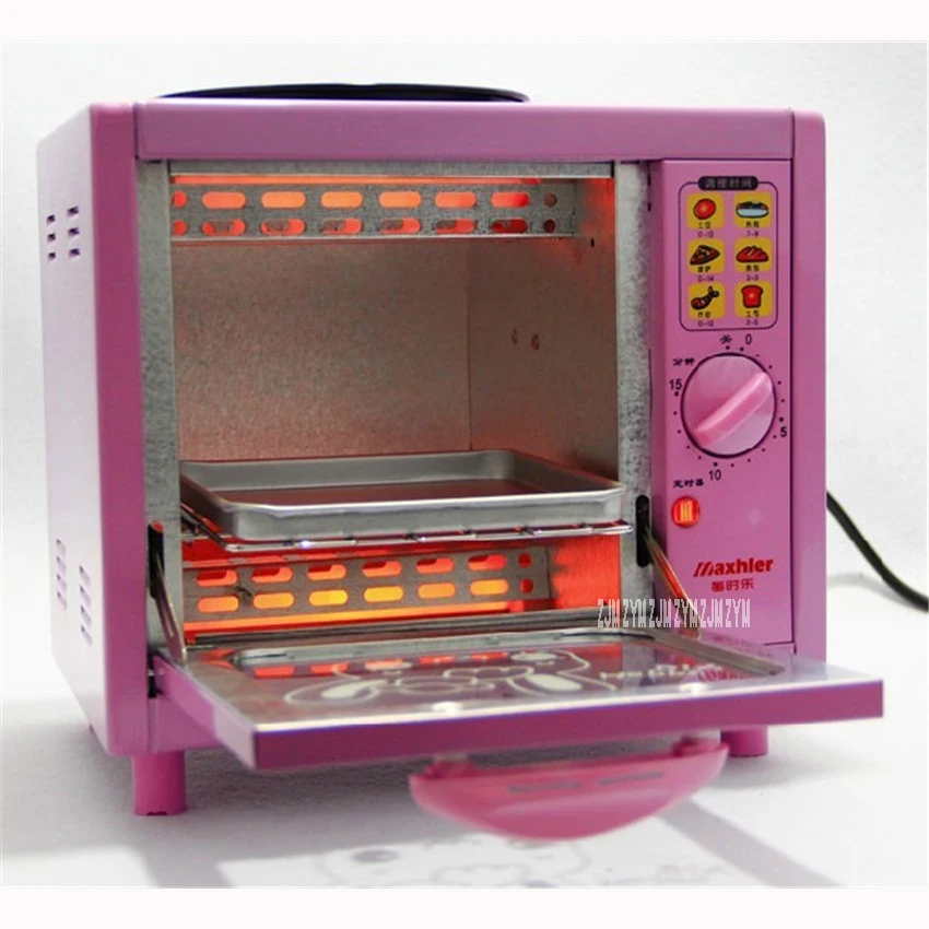 MSL-1028 Лидер продаж печь электрическая мини-печь с таймером завтрак 12.5L Мини семья Multi-function печка, духовка 220 В/50 Гц розовый