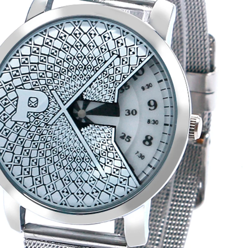 

Mens Turntable White Dial Clock Hours Stainless Steel Case Band Quartz Wrist Watch Womens Gift relogio masculino