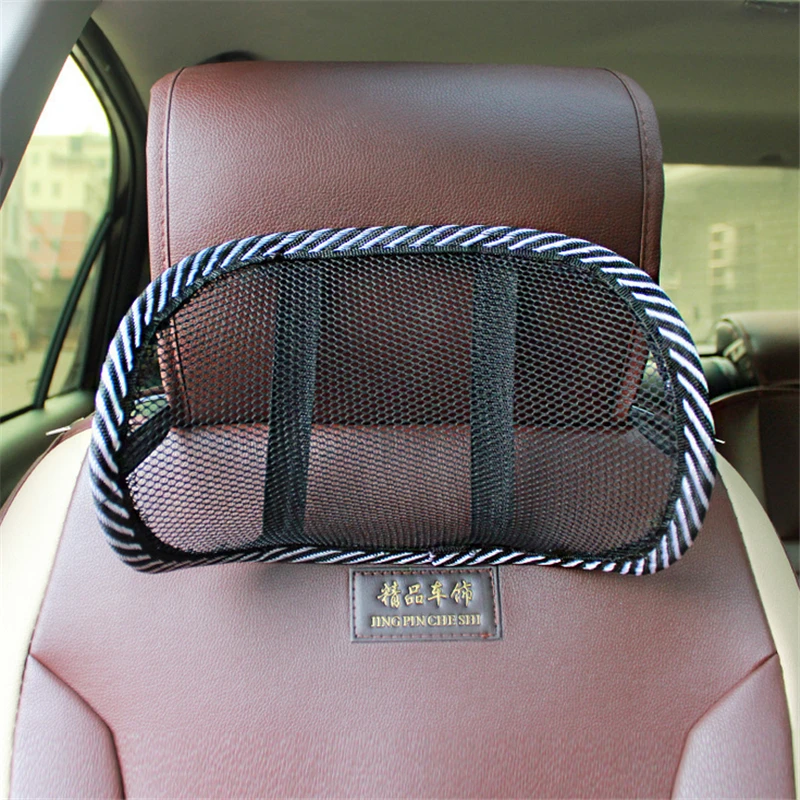 

Car Mesh Pillow Neck Support Auto Seat Pillow Cushion Ice Silk Ventilation Pillow Seat Backrest Headrest Interior Accessories