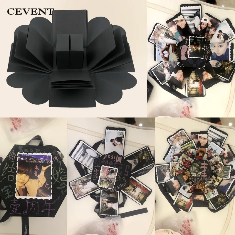 

CEVENT 1pc Surprise Gifts Box Manual Lovers DIY Photos Valentine's Day Wedding Romance Creative Birthday Party Surprise Gift