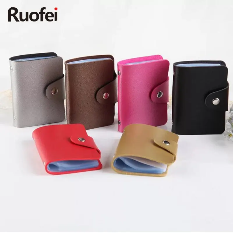 

New 24 bit 2sided Credit Card Holder waterproof plastic card sets Multicolor Business card pack Bus card ladies purse men wa