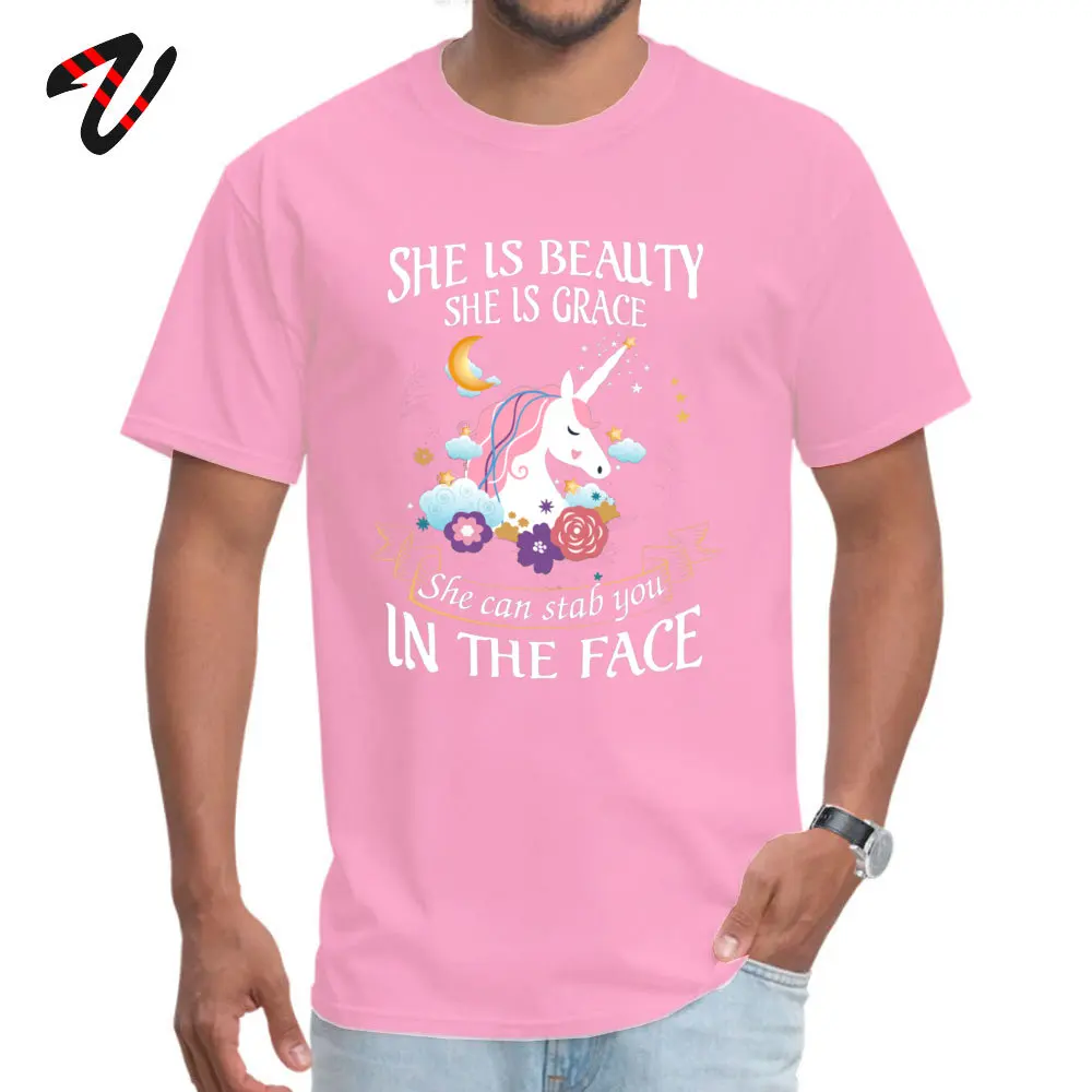 Funny Unicorn Shirt Casual Summer/Fall Pure Cotton O Neck Men Tees Fashionable Tops Shirt Hip Hop Short Sleeve T Shirt Funny Unicorn Shirt16020 pink