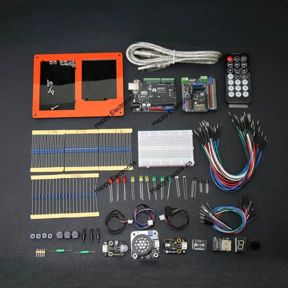 Набор DFRobot Zero to Hero с DFRduino UNO R3 на основе 38 онлайн уроков для начинающих и