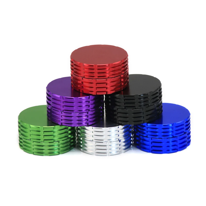 

E.K.J Newest 2 Layer Weed Grinder Mini 40 mm Diameter Portable Metal Aluminum Tobacco Crusher Hand Muller Portable Herb Grinder
