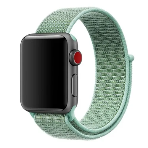 Ремешок для apple watch band 42 мм 38 мм iwatch 4 band 44 мм 40 мм apple watch 4 3 2 1 нейлоновая петля спортивный браслет correa аксессуары - Цвет ремешка: Marine green 18