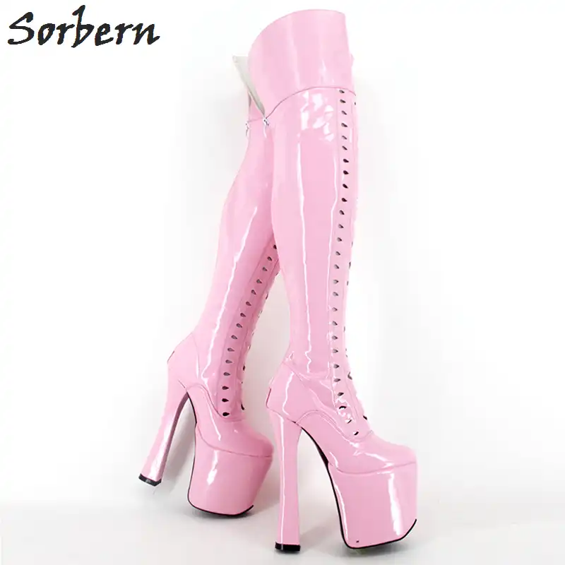 pink stiletto boots