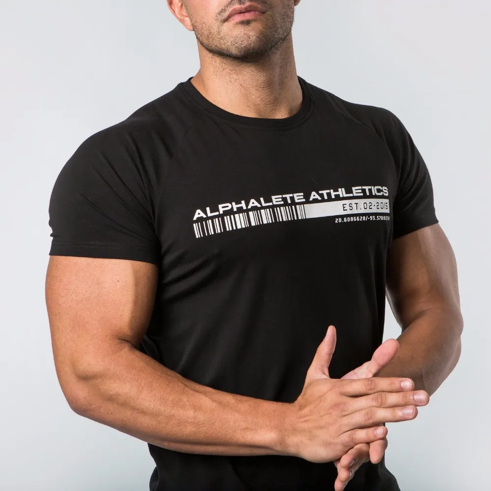 2019 New ALPHALETE T Shirts Men Short Sleeve T shirt Cotton Mens Tees