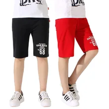 Пляжные штаны для мальчиков От 4 до 12 лет Детские летние хлопковые брюки до колена для активного отдыха повседневные эластичные штаны для подростков короткие спортивные штаны для мальчиков