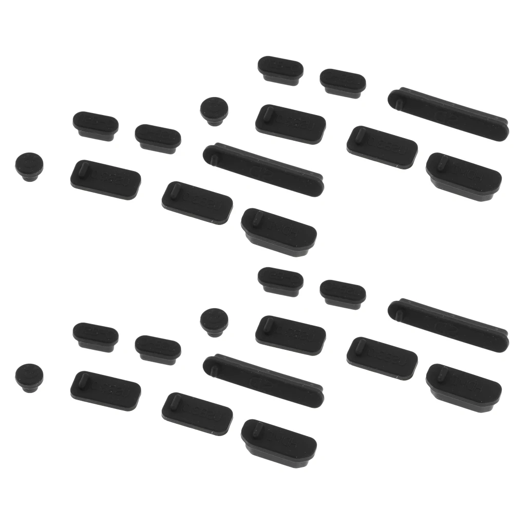 4Pack USB HDMI Audio Port Dustproof Plug Cover Stopper for Xiaomi PC black