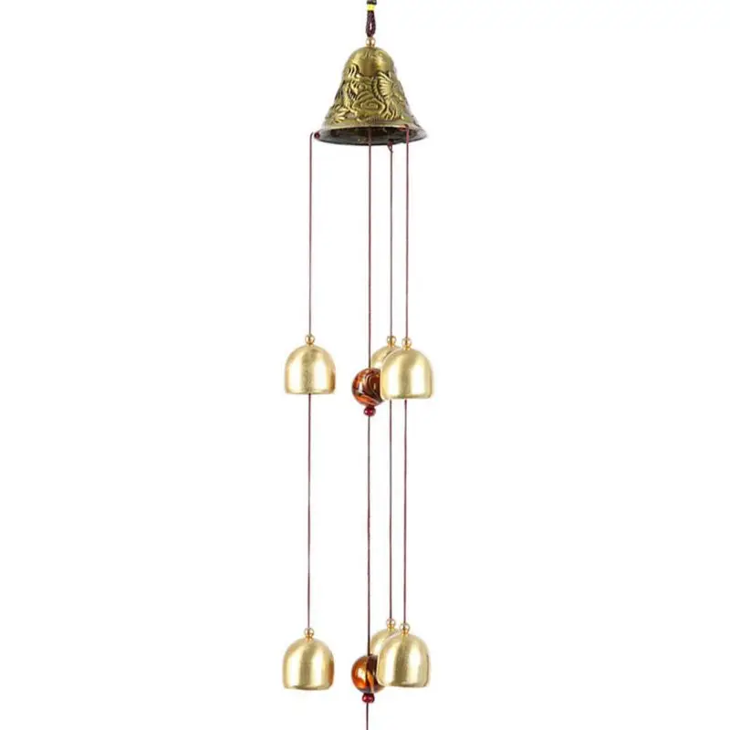 Медные колокольчики из сплава Lucky Gold Wind Chimes сад антикварное украшение для дома окно колокольчики