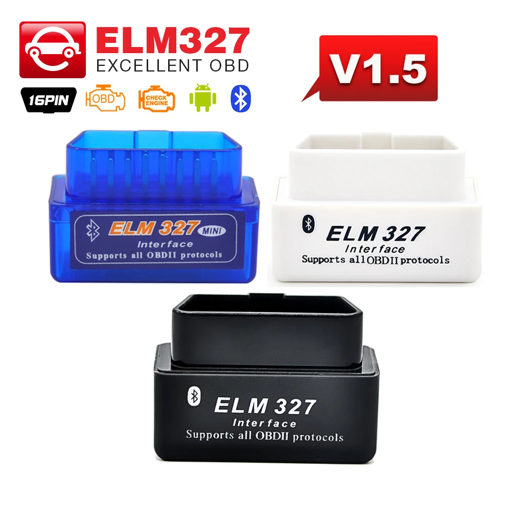 v1 5 mini elm327 bluetooth elm 327 obdii obd2 auto code reader blue white black color v1 5 mini elm327 bluetooth elm 327 obdii obd2 auto code reader blue white black color