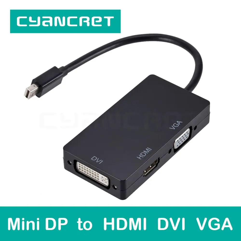 MINI DP TO DVI VGA HDMI 3 in 1-A