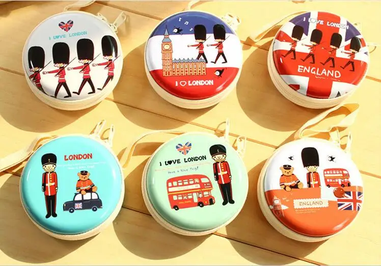 

London Soldier Elements Mini Zipper Change Purse Earphone Pouch Case #1021 Coin Purse Gift Pouch For Girls Boys