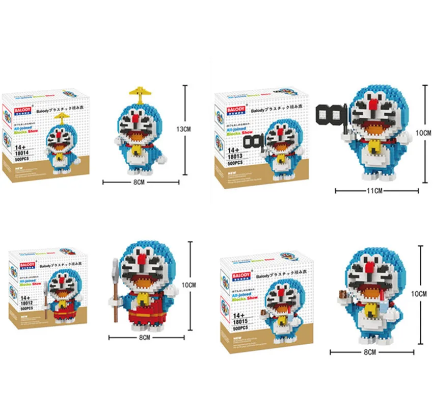 4pcs-lot-Balody-diamond-robot-cat-Anime-building-blocks-action-figure-boys-and-girs-DIY-animal