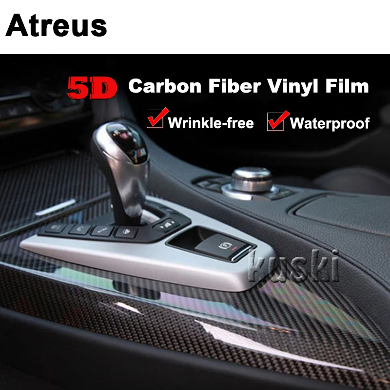 Автостайлинг Atreus 5D автомобильные наклейки из углеродного волокна аксессуары для