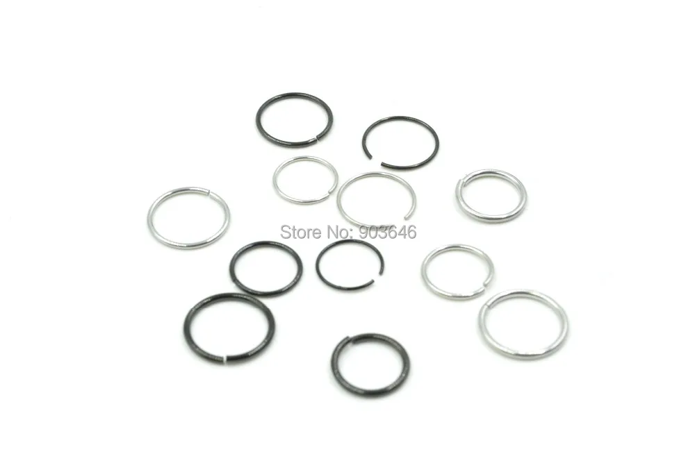 100pcs/lot Stainless Steel Open Hoop Nose Tragus Cartilage Hoop Ring