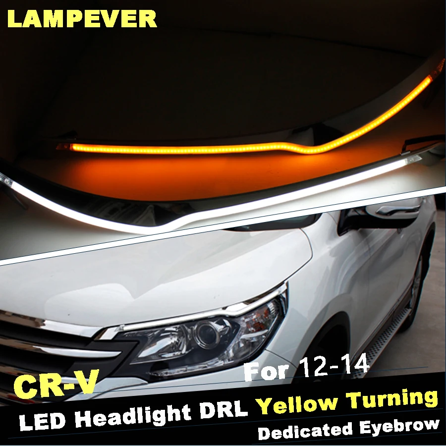 Lampever Car Headlight LED Eyebrow Daytime Running Light DRL With