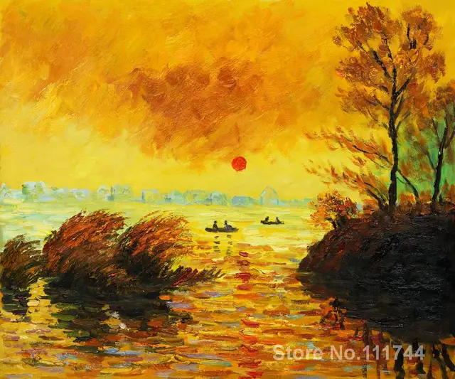 Acheter Une Peinture Le Coucher Du Soleil La Seine Claude Monet