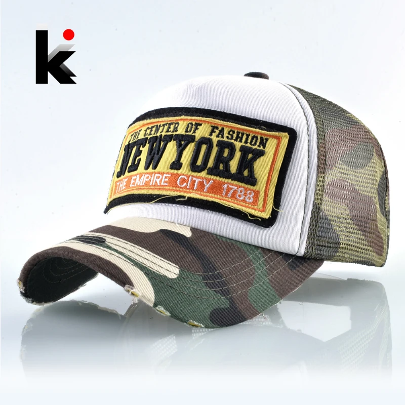 الصيف شبكة قبعة بيسبول المرأة في الهواء الطلق التمويه القبعات للرجال نيويورك التطريز Snapback العظام Mosculino الهيب هوب Casquette الصيف شبكة قبعة بيسبول المرأة في الهواء الطلق التمويه القبعات للرجال نيويورك التطريز Snapback العظام Mosculino الهيب هوب Casquette