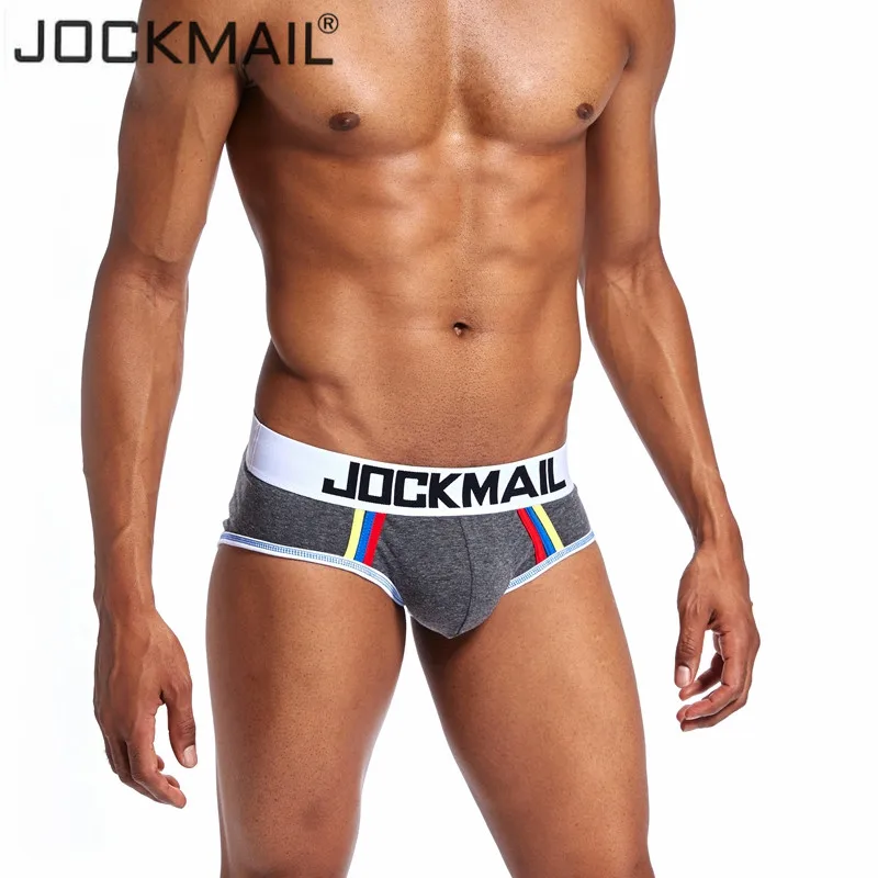 JOCKMAIL брендовые пикантные Для мужчин нижнее белье трусы Гей Нижнее белье пениса Чехол Push up Для мужчин s трусы сексуальное нижнее белье Для