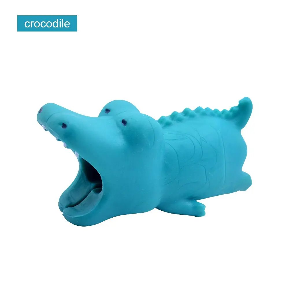 CHIPAL Cute Chompers кабельный протектор, органайзер для укусов, кукольная модель для укусов животных, аксессуар для телефона, держатель только для iPhone - Цвет: Crocodile