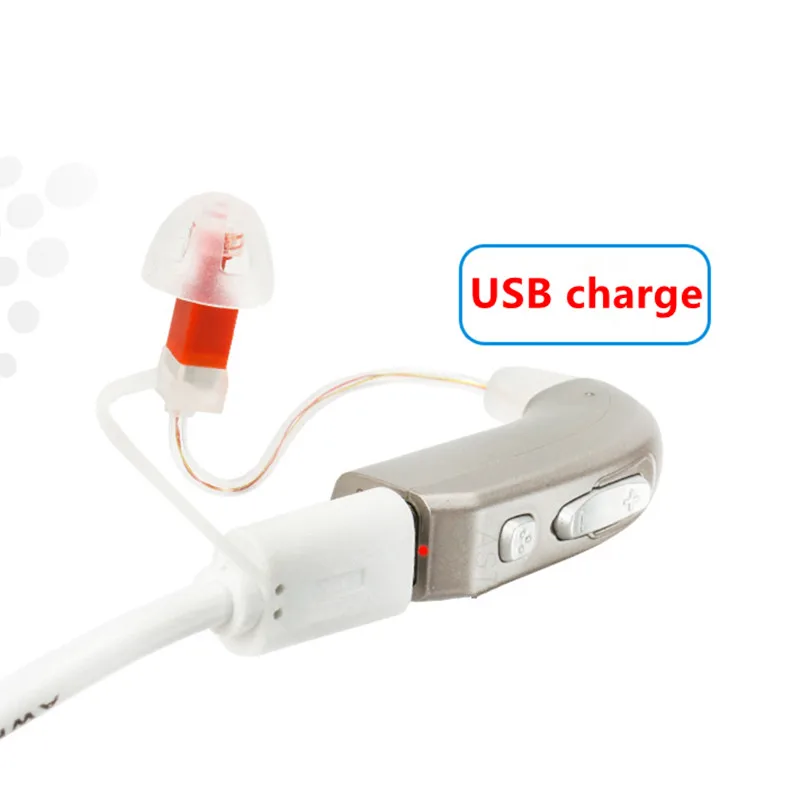 

High powerful RIC mini rechargeable hearing aid digital with intelligent adaptive noise reduction Acoustic audiophone AST E35