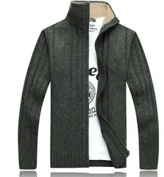 Новое поступление повседневная высокого качества кардиган свитер производители оптовая цена мужчин толстый твердый зима мода размер M-3XL