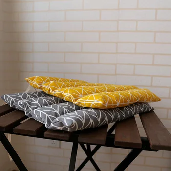 

Simple Plaid Seat Cushion/Back Cushion Cotton linen Breathable Square Dinette Tatami Cushion Home Office Chair Seat cushion Thin
